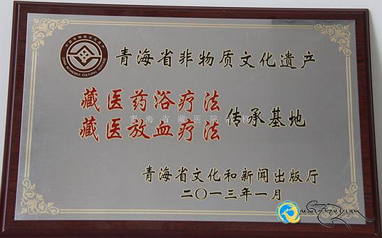 མཚོ་སྔོན་བོད་སྨན་ཁང་ནི་ཞིང་ཆེན་ཡོངས་སྐབས་རིམ་དང་པོའི་གཟུགས་འདས་རིག་གནས་རྒྱུན་འཛིན་རྟེན་གཞིར་ཚུད།