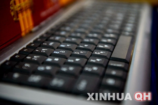 བོད་ཡིག་གི་གྲངས་འཛིན་ཐོན་རྫས་མཚོ་སྔོན་ཚོང་ཚོགས་སུ་བཀྲམ་པ།