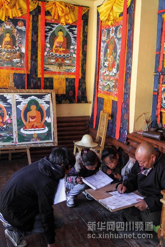 ནམ་མཁའ་རྒྱན་གྱི་ཐང་གའི་བྲིས་རྒྱུན་སྲུང་སྐྱོབ་དང་རྒྱུན་འཛིན་ཐུབ་པ།